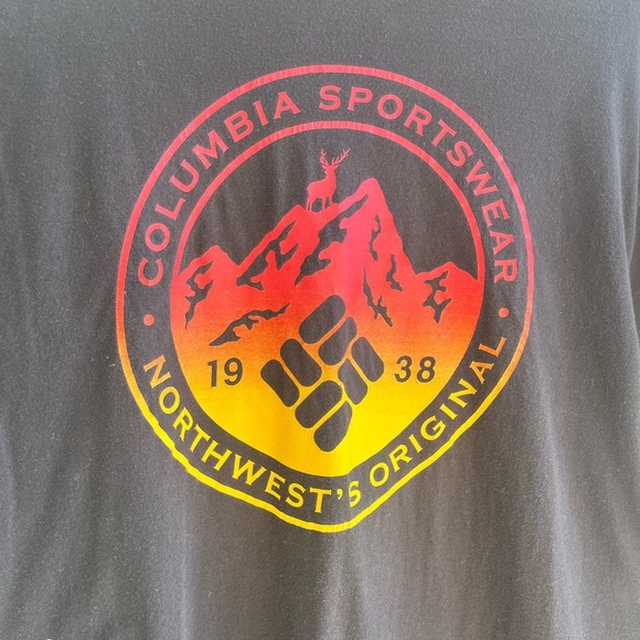 COLUMBIA Red/Yellow Hunting Graphic Short Sleeve Tee Men’s Large - Picture 3 of 7